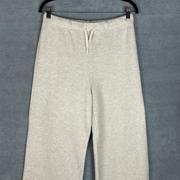 OGL Pants Womens Large Tan Wide Leg Pullon Comfort Stretch Minimalist Neutral - Picture 2 of 13